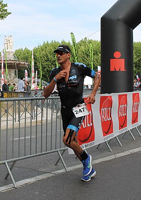 Michael Weiss beim Ironman Pays dʼAix (Mai 2015)