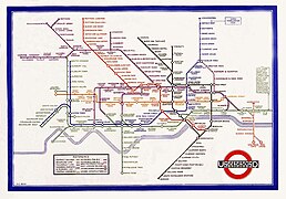 Mappa della metropolitana di Londra ideata da Beck nel 1932