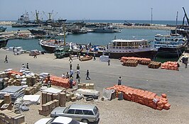 De haven van Bosaso in het noorden van Somalië.