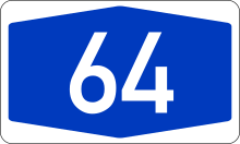 Bundesautobahn 64 number.svg