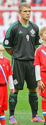 Jamie Ward before a game for Northern Ireland in 2012