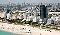 The Setai viewed from the air looking southwest towards Miami