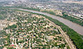 Aerial view of Albuquerque and the Rio Grande