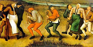 Slika Pieter Brueghel the Younger of dancing peasants