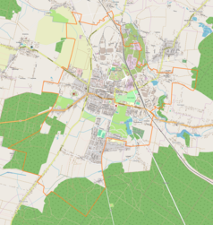 Mapa konturowa Końskich, blisko centrum na lewo u góry znajduje się punkt z opisem „Bawaria”