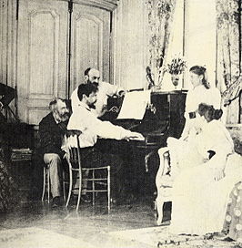 Claude Debussy aan de piano, augustus 1893