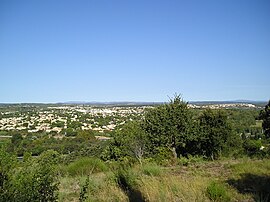 Vue d'ensemble depuis le bas jusqu'à Fontcaude.