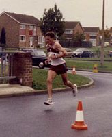 Steve Jones (hier bei einem Marathonlauf) kam auf den siebten Platz