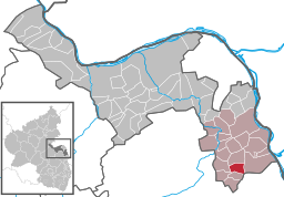 Läget för Eimsheim i Landkreis Mainz-Bingen