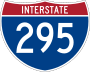 Interstate 295 and North Carolina Highway 295 marker