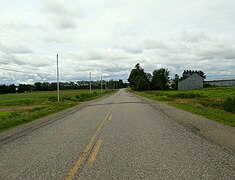 La route 218 entre Saint-Gilles et Saint-Lambert-de-Lauzon.