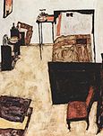 L'habitació de l'artista a Neulengbach Schiele,(1911).