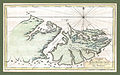 A 1767 map of the Falkland Islands by the French cartographer Étienne André Philippe (aka Philippe de Prétot)