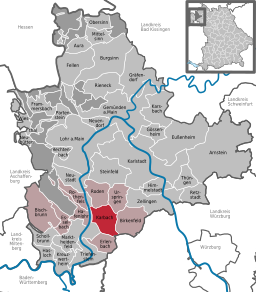 Läget för Karbach i Landkreis Main-Spessart