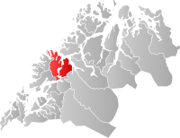 Kart som viser Lenvik kommune.