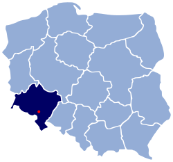 Розташування міста Валбжих