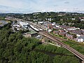 Station en omgeving vanuit de lucht