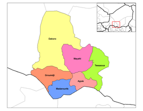 Poziția localității Departamentul Mayahi