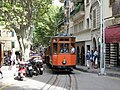 Cotxe motor del tramvia de Sóller, Mallorca.