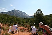 painting Montagne Sainte-Victoire with walkthearts