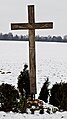 Wooden wayside cross near Aachen