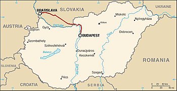 A Budapest–Érsekújvár–Pozsony–Marchegg-vasútvonal útvonala