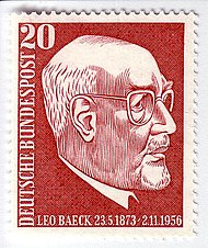 Leo Baeck in un francobollo commemorativo tedesco del 1957