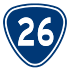 Provincial Highway 26 shield}}