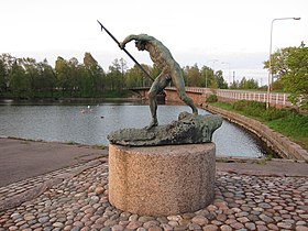 Log Driver (the original sculpture is from 1890, and the photographed bronze copy from 1952) (fi)