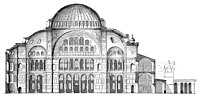 Snitt genom Hagia Sofia.