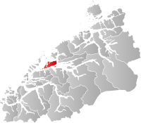 Kart som viser Midsund kommune.