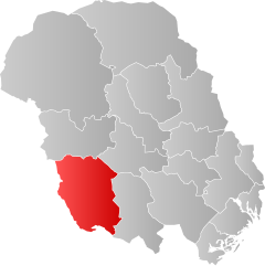 Lage der Kommune in der Provinz Telemark