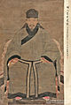 Ming dynasty man in full shenyi called daopao wearing a fujin.