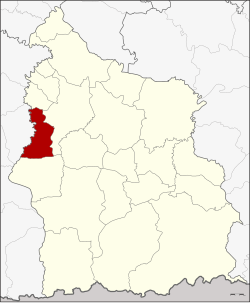 District location in Sisaket province