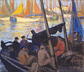 Retour de pêche à l'Île d'Yeu - ca 1926 - Pastel - 30 × 40 cm