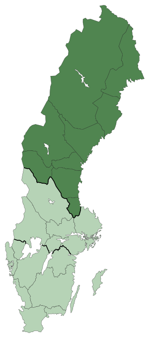 A região histórica da Norrland