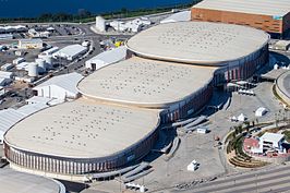 De drie sporthallen van de Arena Carioca