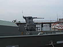 Typhoon on the front of a warship.