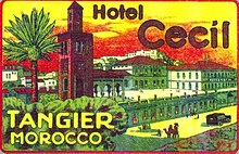 Hotel Cecil Luggage Label, Circa, 1920