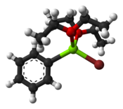 Ball-and-stick model of the PhMgBr-diethyl ether adduct