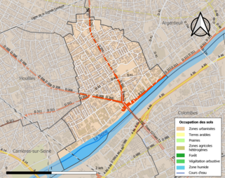 Occupation des sols totalement urbanisés.