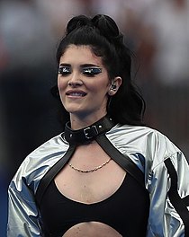 Era Istrefi beim Finale der Fußball-Weltmeisterschaft 2018