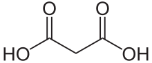 Skeletal formula of malonic acid