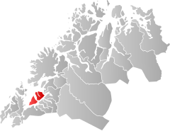 Lage der Kommune in der Provinz Troms