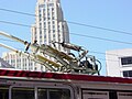 Image 262Pole bases with springs and pneumatic pole lowering cylinders (from Trolleybus)