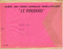 Scan d'un échantillon de Rhodoïd.