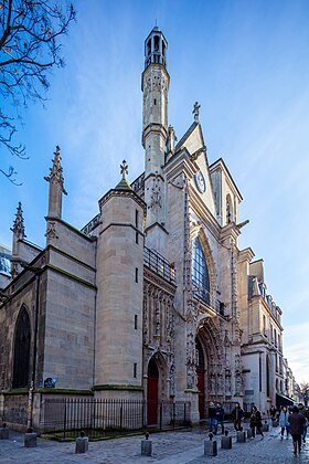 Façade principale de l'église Saint-Merrycôté rue Saint-Martin.