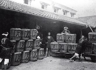 Miso packed for transport. Meiji period, 1910