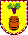 bordura denticulada d'argent i de gules (escut d'Algund, Tirol del Sud)