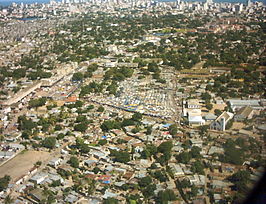 Luchtfoto van de markt van Xipamanine